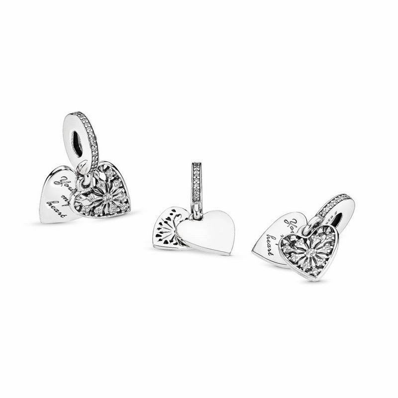 Pandora Australia Heart of Winter Dangle Charm - Sterling Silver | ZUCKXR628